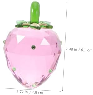 Crystal Strawberry Figurine for Home Decor