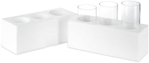 NUPTIO 3pc Set Clear Glass Vases for Centerpieces Decor