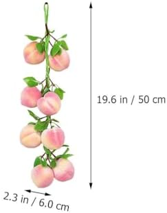 Operitacx 3pc Artificial Peach Clusters for Home Decor
