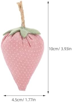 Luxshiny Faux Fabric Strawberries 4Pcs Decor for Farmhouse
