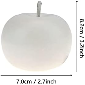 6PCS Artificial White Apple Decor for Home Kitchen Party