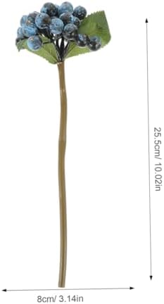 Toyvian 6Pcs Lifelike Red Berry Stems for Holiday Decor
