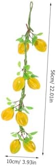 IMIKEYA Artificial Fruit Garland with Green Leaves