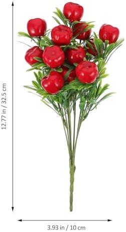 PRETYZOOM Artificial Apple Branches 2pcs Decor Vase