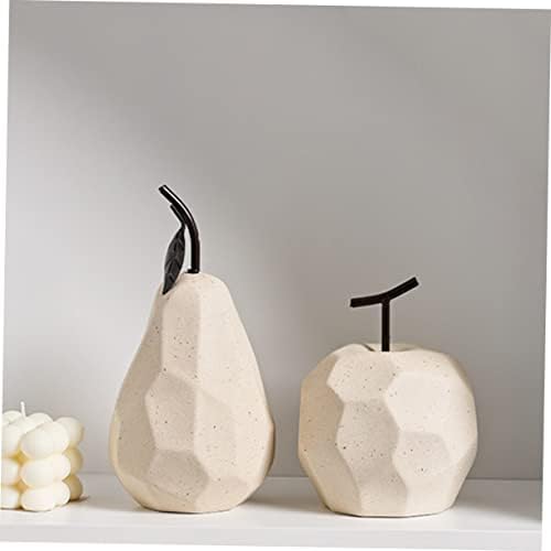 PRETYZOOM Unique Geometric Ceramic Apple Decor