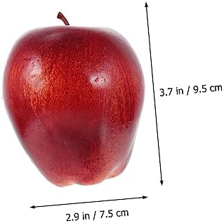BESPORTBLE Artificial Red Apples 5Pcs Decorative Fruits