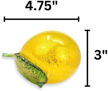 MY ITALIAN DCOR Murano Glass Lemon Figurine