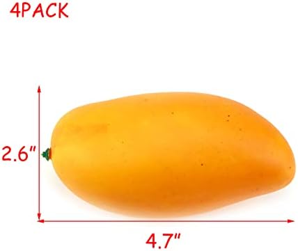 HEVSTIL 4Pack Artificial Mango for Decoration and Photography