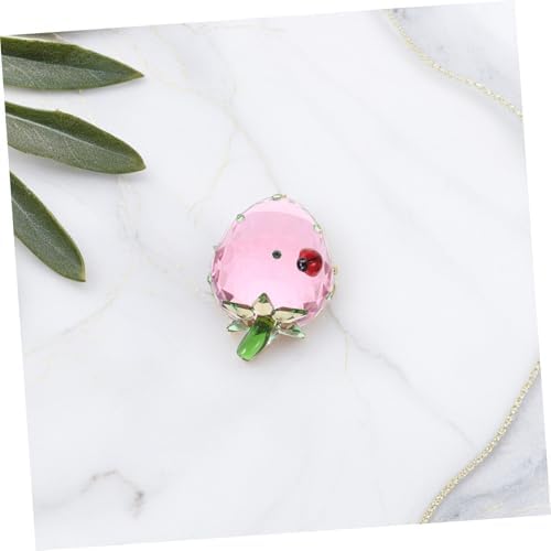 Cabilock Crystal Strawberry Decorative Figurine