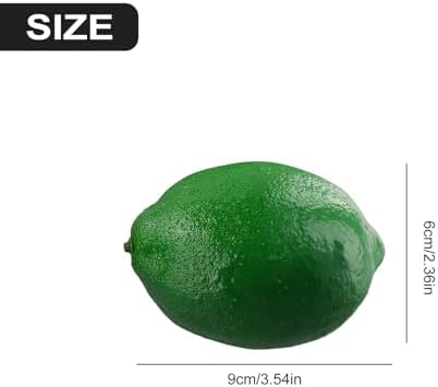 6pcs Plastic Artificial Limes Lemons for Home Decor
