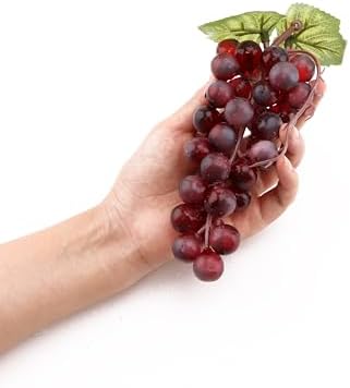 2PCS Artificial Red Grapes for Home Kitchen Decor