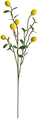 6Pack Artificial Lemon Branches Vivid Yellow Home Decor