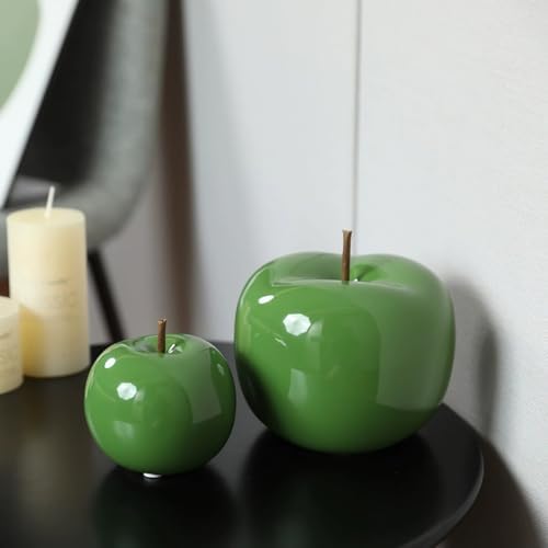 Glossy Ceramic Apple Decor for Modern Farmhouse