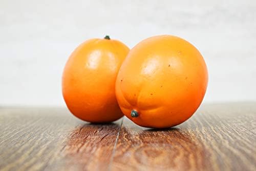 Set of 8 Decorative Life Size Faux Oranges