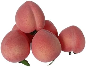 Jilukibo Realistic Artificial Peach Set of 6