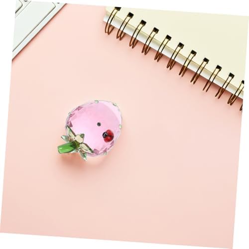 Zerodeko Crystal Strawberry Figurine Decor