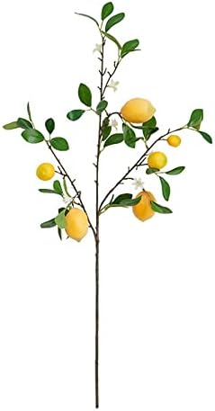 3Pcs Artificial Lemon Tree Branches for Vase Decor
