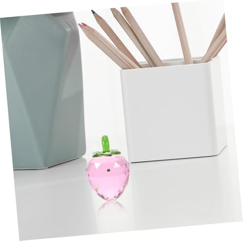 Crystal Strawberry Figurine for Home Decor