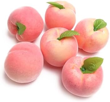 Caihao 6PCS Artificial Pink Peaches for Home Decor
