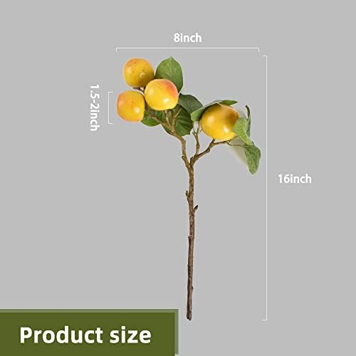 Hagao Artificial Apple Branches 2pcs Lifelike Decoration