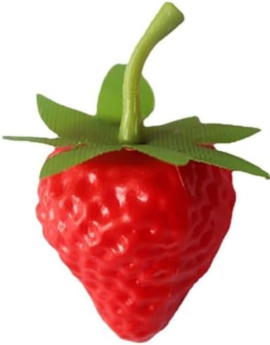 10 Pcs Red Lifelike Fake Strawberries Artificial Fruit Decor