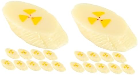 SAFIGLE 20 Pcs Fake Banana Slices Kitchen Decor Photography Props