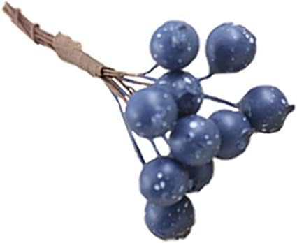 Artificial Silk Blueberries for Home Decor 25 Pack