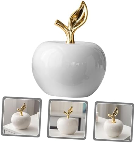 Ceramic Apple Christmas Decor Fruit Statue Ornament