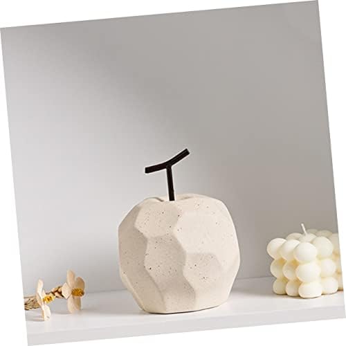 PRETYZOOM Unique Geometric Ceramic Apple Decor