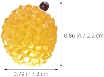 SUPVOX 20Pcs Luminous Mini Fruit Figurines for DIY Crafts