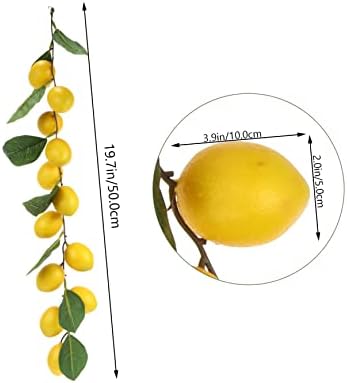 Wakauto Simulated Lemon Rattan Hanging Ornament for Home Decor