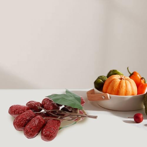 Realistic Red Dates Artificial Fruit Decorations