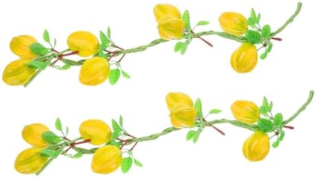 IMIKEYA Artificial Fruit Garland with Green Leaves