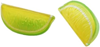 TAODAN 10PCS Artificial Green Lemon Chunks Display Props
