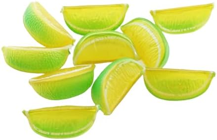 TAODAN 10PCS Artificial Green Lemon Chunks Display Props
