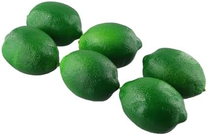 6pcs Plastic Artificial Limes Lemons for Home Decor