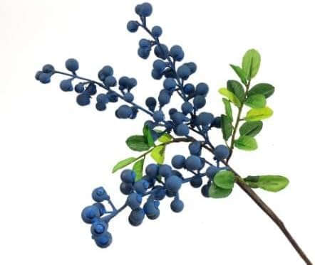 Realistic Artificial Blueberry Stem with Clusters