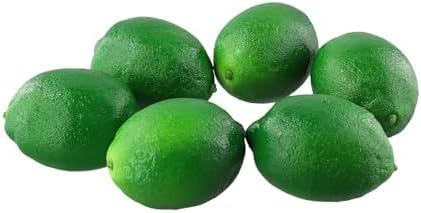 6pcs Plastic Artificial Limes Lemons for Home Decor