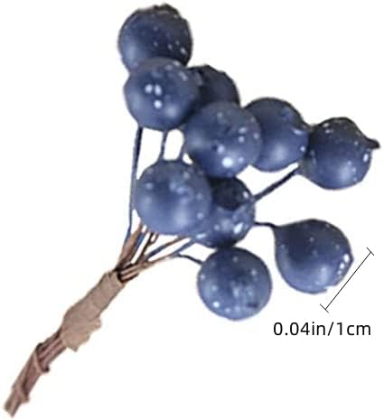 Artificial Silk Blueberries for Home Decor 25 Pack