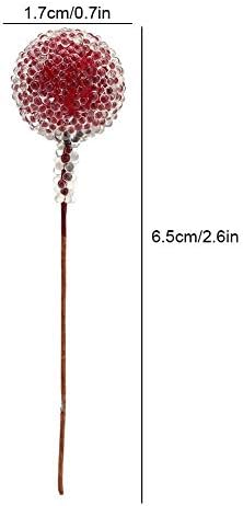 Red Berry Stems Artificial Christmas Decor 100pcs