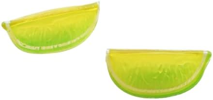 TAODAN 10PCS Artificial Green Lemon Chunks Display Props