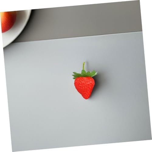 IMIKEYA 24pcs Fake Plastic Strawberries Decorative Artificial Fruit Pack
