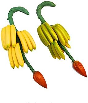 Zzooi Artificial Banana Cluster with Stem and Bud Green