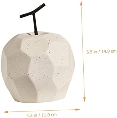 PRETYZOOM Unique Geometric Ceramic Apple Decor
