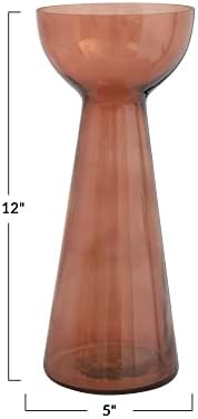 Creative Co-Op Modern Glass Vase Brown
