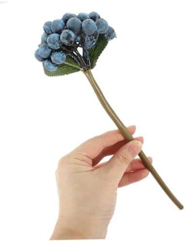 Toyvian 6Pcs Lifelike Red Berry Stems for Holiday Decor