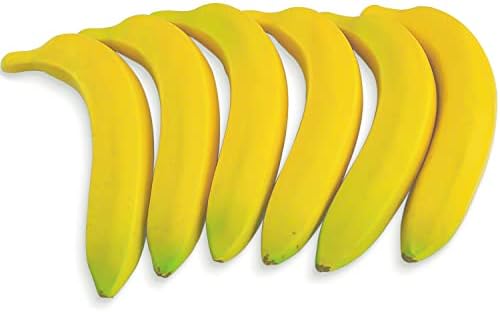 SAMYO Artificial Yellow Bananas 6pcs Lifelike Decoration
