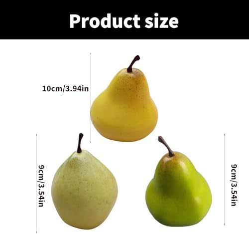 Realistic Foam Pear for Dining Table Centerpieces