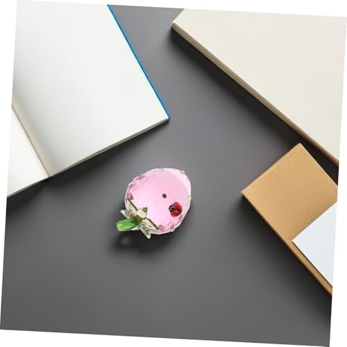 Zerodeko Crystal Strawberry Figurine Decor