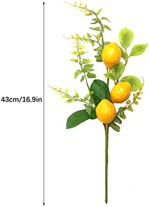 Aphmeir 3 Pack Artificial Lemon Branches Decor